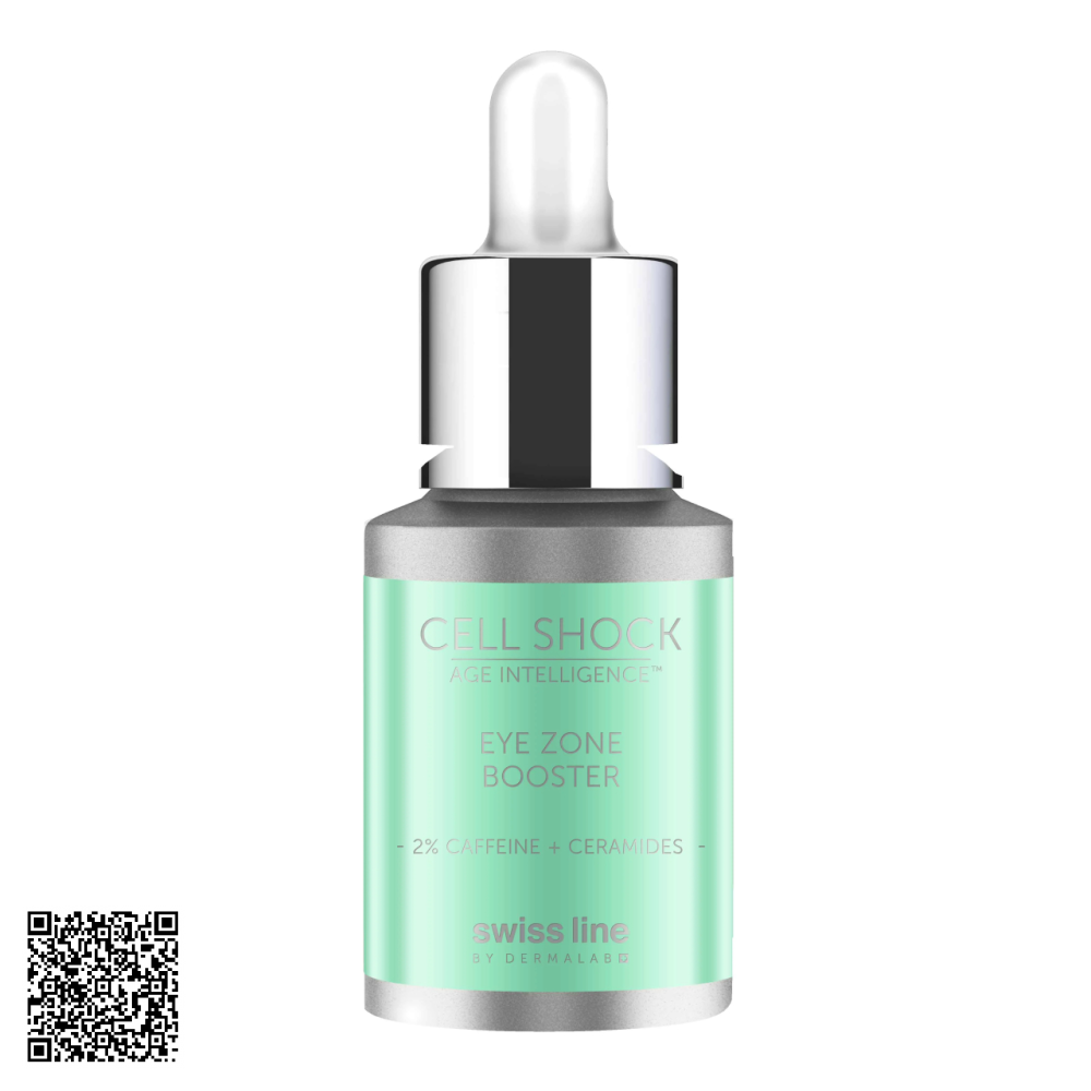 Tinh Chất Xóa Bọng Mỡ, Quầng Thâm Mắt Swissline Cell Shock Age Intelligence Eye Zone Booster Từ Thụy Sĩ 15ml
