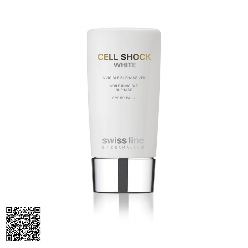 Sữa Chống Nắng Trắng Da Swissline Cell Shock White Invisible Bi-Phase Veil SPF50 PA++ Từ Thụy Sĩ 65ml