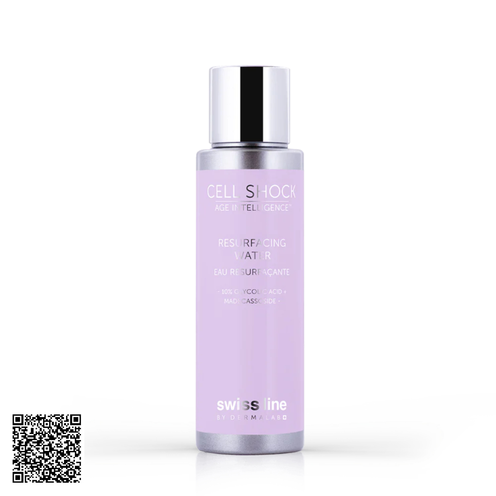 Toner Tẩy Tế Bào Chết, Trẻ Hóa Da Swissline Cell Shock Age Intelligence Resurfacing Water Từ Thuỵ Sĩ 100ml