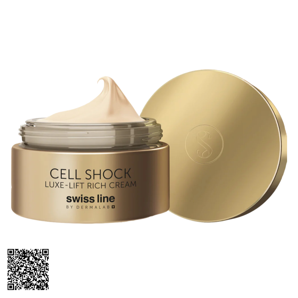 Kem Hỗ Trợ Ngừa Lão Hóa, Nâng Cơ Cho Da Khô Swissline Cell Shock Luxe-Lift Very Rich Cream Từ Thuỵ Sĩ 50ml
