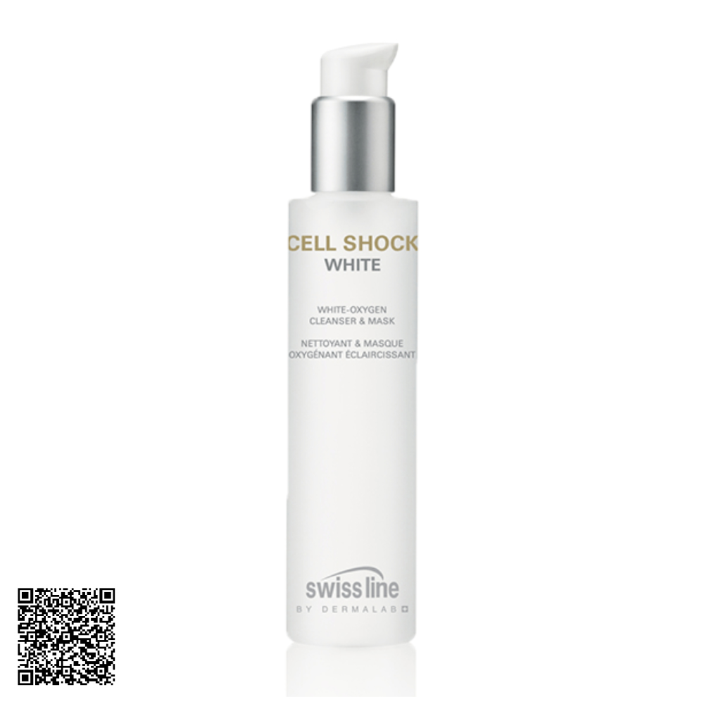 Sữa Rửa Mặt Kiêm Mặt Nạ Làm Trắng Da Swissline Cell Shock White White-Oxygen Cleanser - Mask Từ Thuỵ Sĩ 150ml