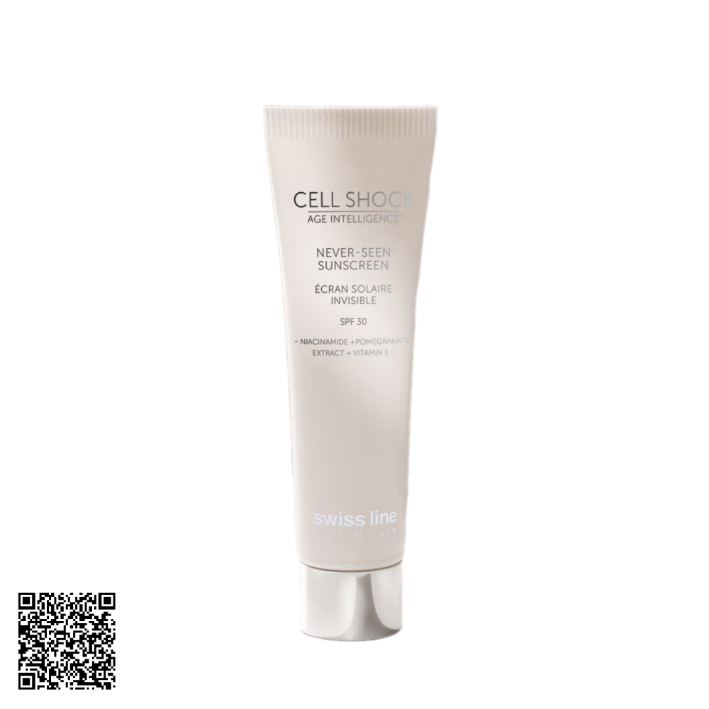 Kem Chống Nắng Swissline Cell Shock Never-Seen Sunscreen SPF30 Từ Thuỵ Sĩ 50ml