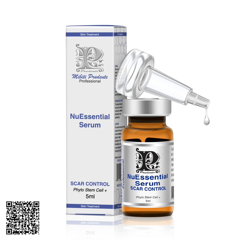 Tinh Chất Giảm Sẹo Lõm Nuwhite Mibiti Prudente Nuessential Serum Scar Control Phyto Stem Cell + Từ Mỹ 5ml