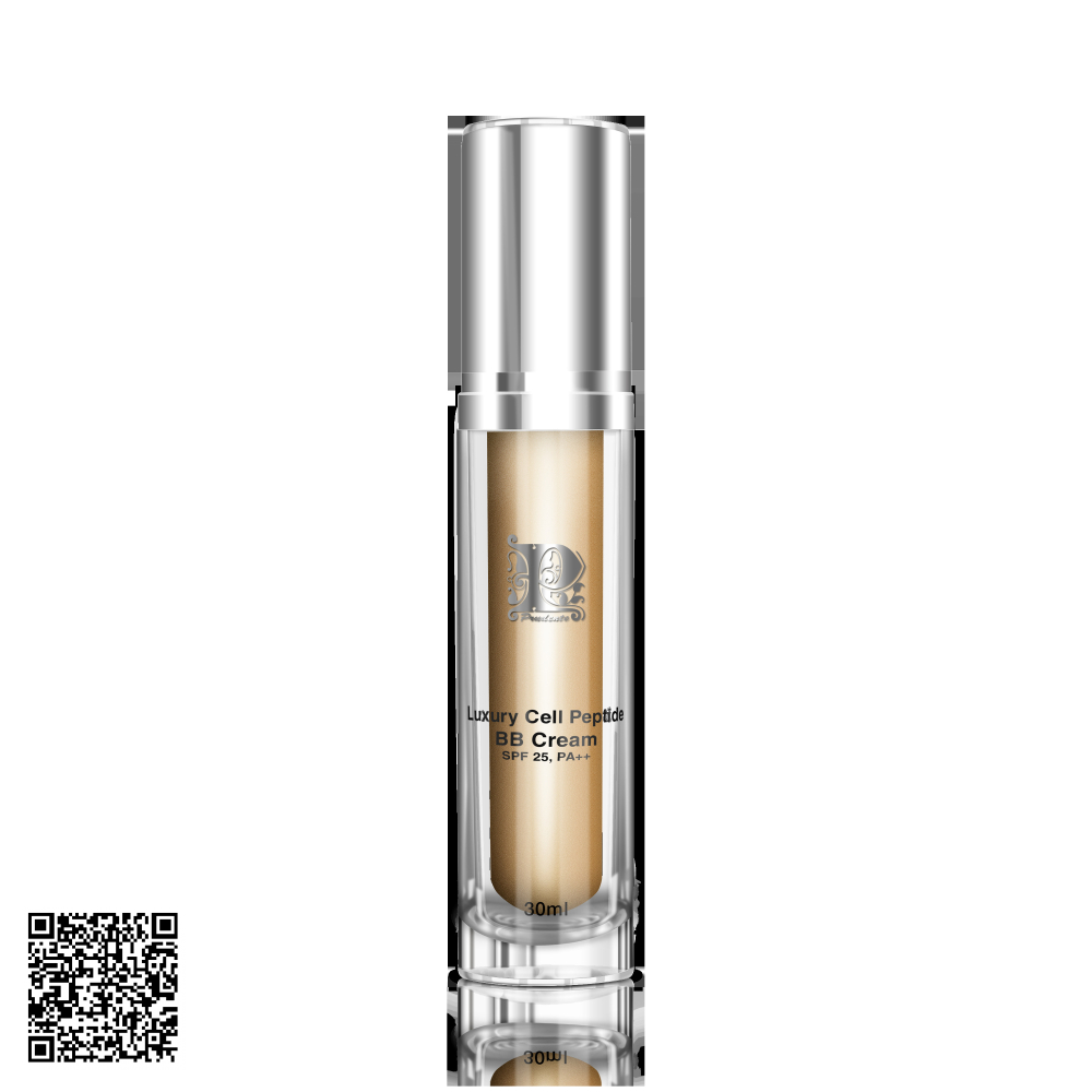 Kem Chống Nắng Nền Nội Nhũ Nuwhite Mibiti Prudente Luxury Cell Peptide BB Cream SPF 25, PA++ Từ Mỹ 30ml