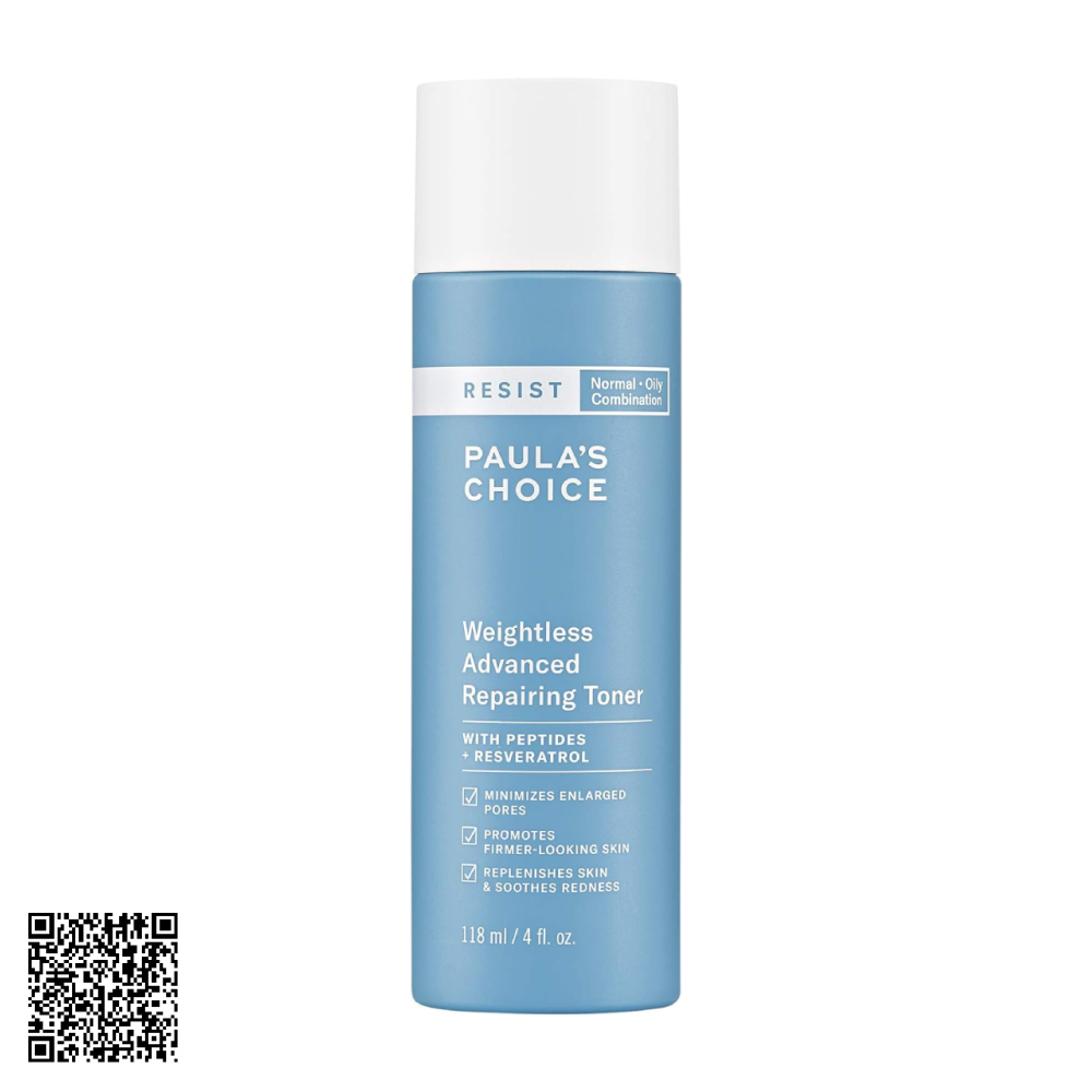 Nước Hoa Hồng Cho Da Dầu Lão Hóa Paula’s Choice Resist Weightless Advanced Repairing Toner Từ Mỹ 118ml