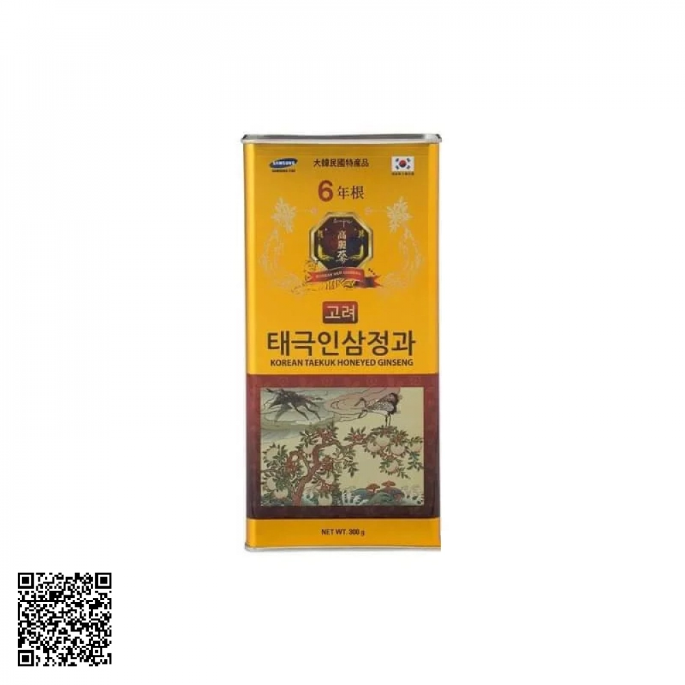 Thiên Sâm Nguyên Củ Tẩm Mật Ong Korean Taekuk Honeyed Ginseng Từ Hàn Quốc 300g