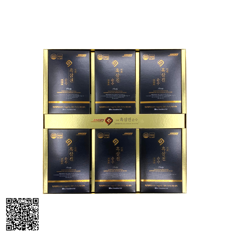 Nước Chiết Xuất Hắc Sâm Daedong Purity Korean Black Ginseng Jin Sunsu Từ Hàn Quốc 30 Gói