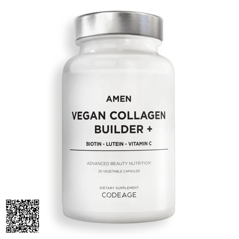 Viên Uống Tăng Sinh Collagen Codeage Amen Vegan Collagen Builder Thuần Chay Làm Sáng Và Săn Chắc Da Từ Mỹ Hộp 30 Viên