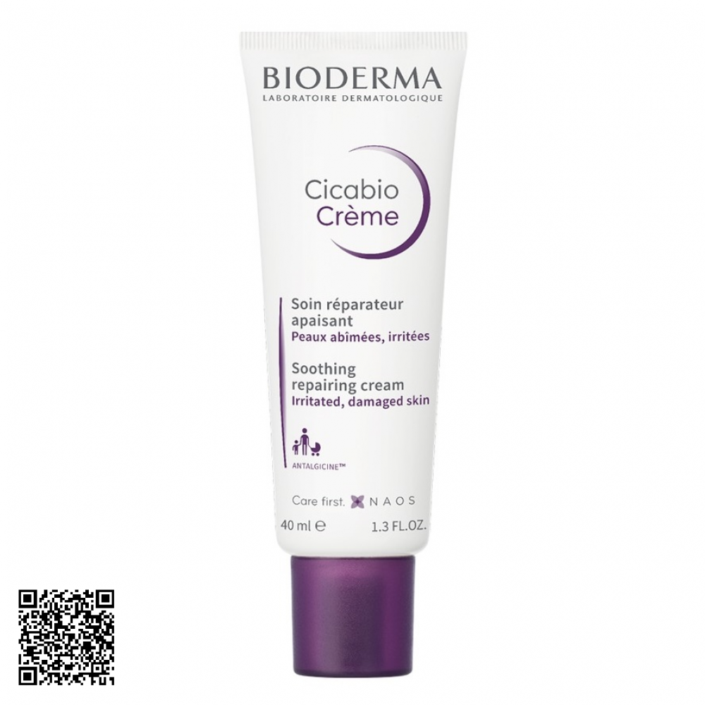 Kem Dưỡng Hỗ Trợ Phục Hồi Da Tổn Thương Bioderma Cicabio Cream Từ Pháp 40ml