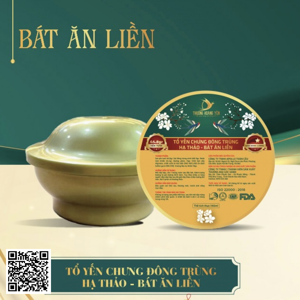 Tổ Yến Chưng Đông Trùng Hạ Thảo - Bát Ăn Liền