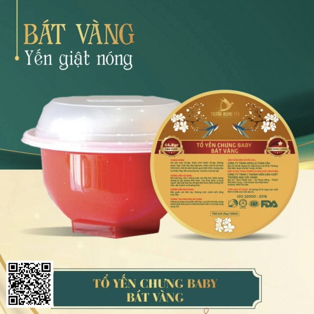 Tổ Yến Chưng Baby - Bát Vàng