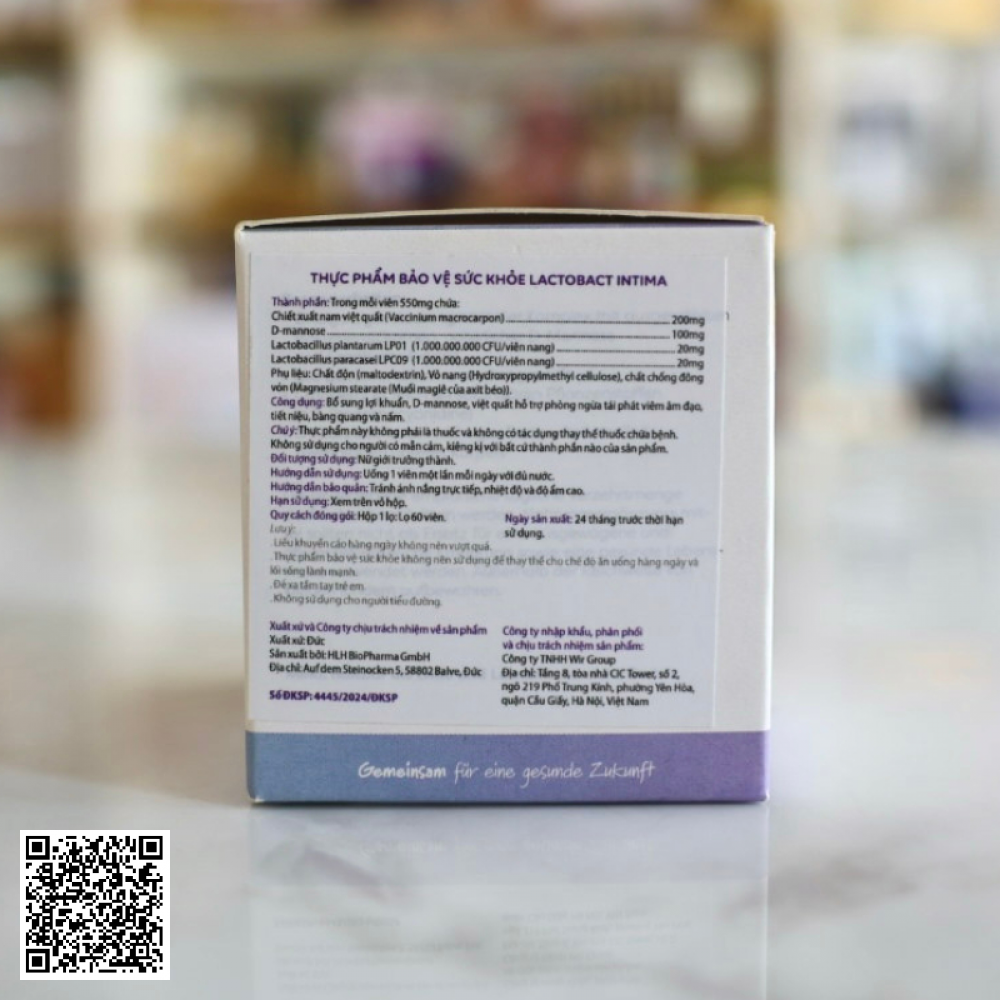 Viên Uống Lactobact Intima Hỗ Trợ Bổ Sung Men Vi Sinh Cho Phụ Nữ Từ Đức 60 Viên