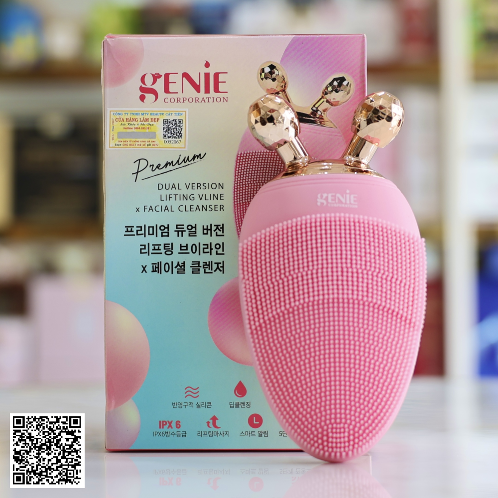 Máy Rửa Mặt Kết Hợp Nâng Cơ Genie Dual Version Lifting Vline x Facial Cleanser