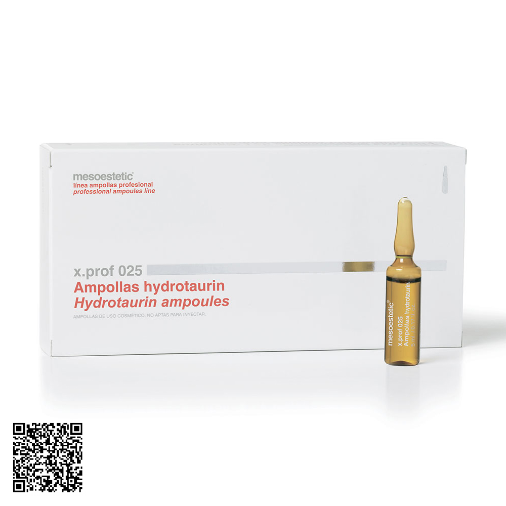 Tinh Chất Chống Oxy Hóa Mesoestetic X.Prof 025 Hyrotaurin Ampoules Từ Tây Ban Nha (20 Ống x 5ml)