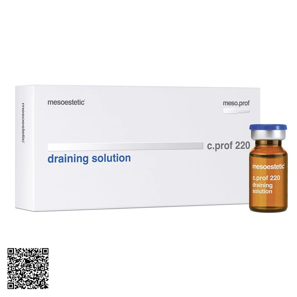 Dung Dịch Lưu Thông Máu Huyết, Làm Săn Chắc Da Mesoestetic C.Prof 220 Draining Solution Từ Tây Ban Nha (5 Lọ x 10ml)