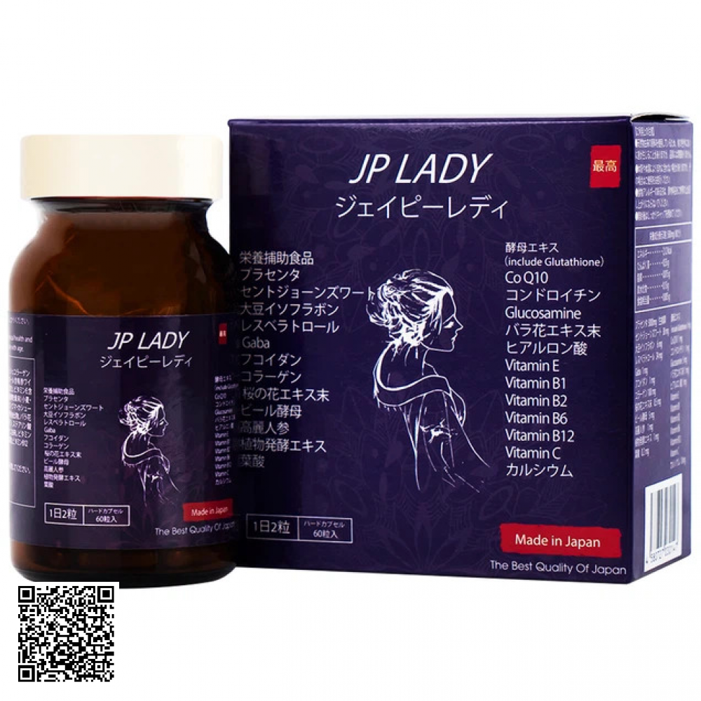 Viên Uống JP Lady Jpanwell Cung Cấp Vitamin Hỗ Trợ Phụ Nữ Giai Đoạn Tiền Mãn Kinh Từ Nhật Bản 60 Viên