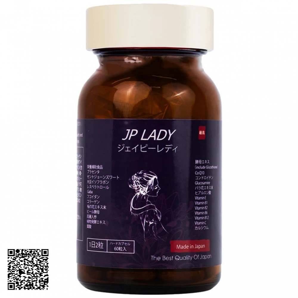 Viên Uống JP Lady Jpanwell Cung Cấp Vitamin Hỗ Trợ Phụ Nữ Giai Đoạn Tiền Mãn Kinh Từ Nhật Bản 60 Viên