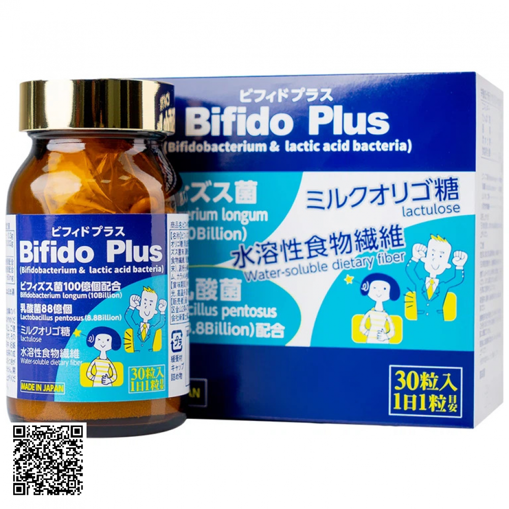 Viên Uống Bifido Plus Jpanwell Bổ Sung Lợi Khuẩn Tăng Cường Sức Khỏe Đại Tràng 30 Viên