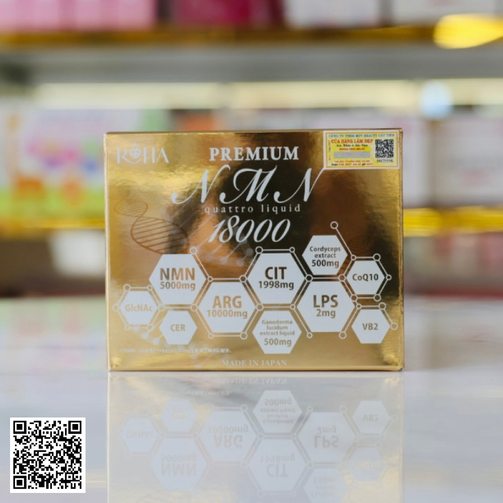 Liệu Trình Nước Uống Trẻ Hoá Da NMN Quattro Liquid 18000 Premium 30 Lọ