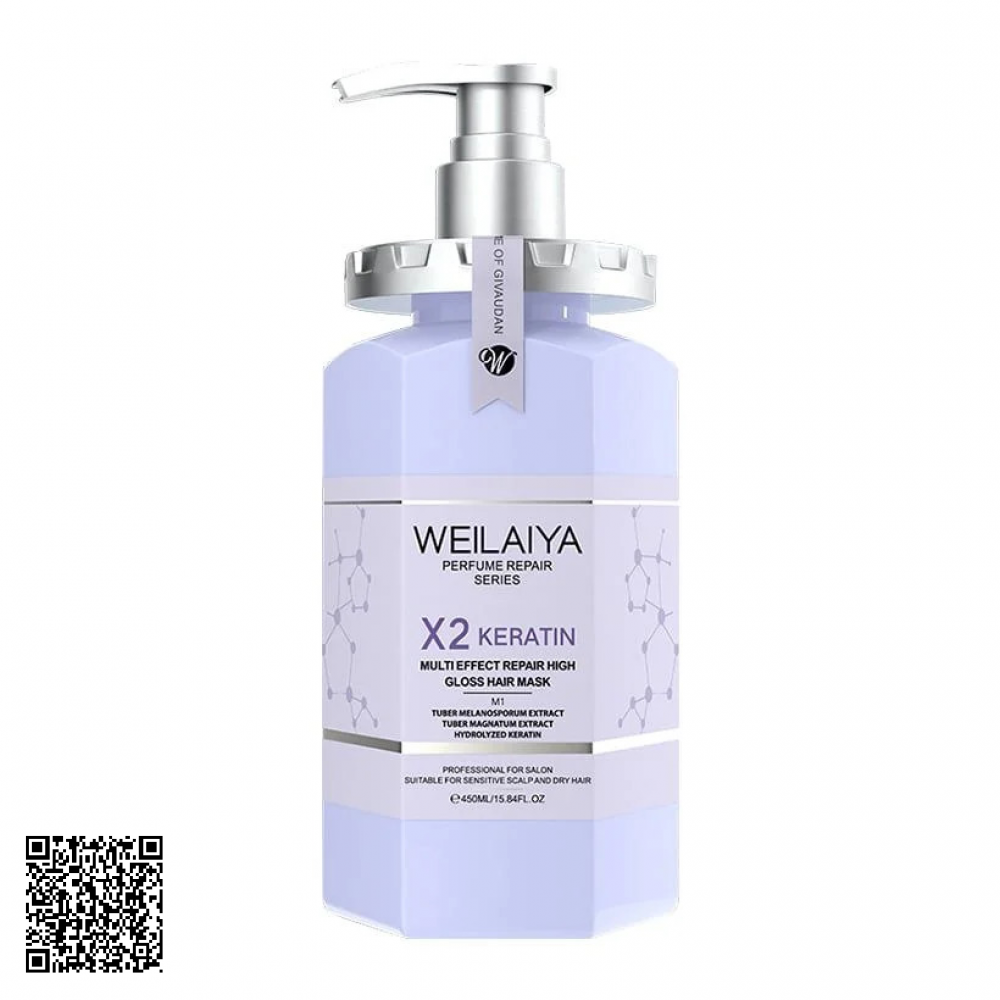 Dầu Hấp Đa Tầng Weilaiya Perfume Repair Series X2 Keratin Phục Hồi Liên Kết Tóc Từ Trung Quốc 450ml