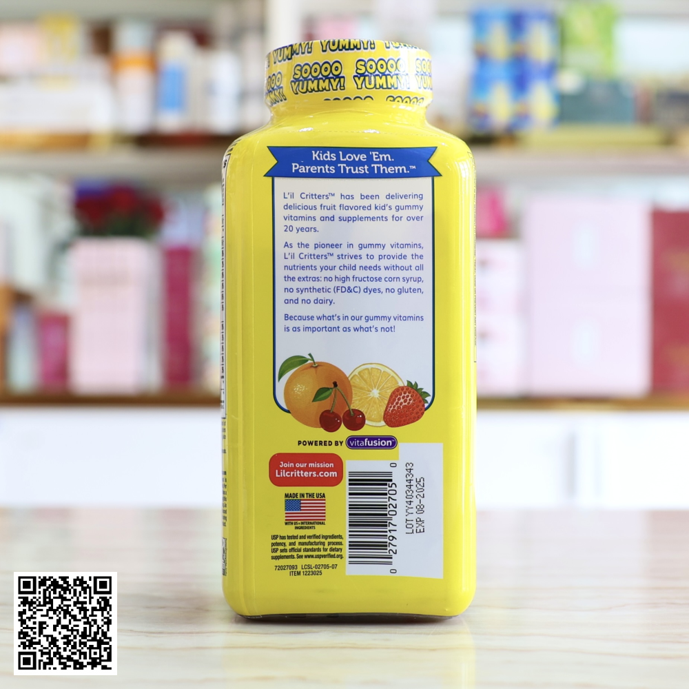 Kẹo Dẻo Bổ Sung Vitamin L’il Critters Gummy Vites Từ Mỹ 300 Viên