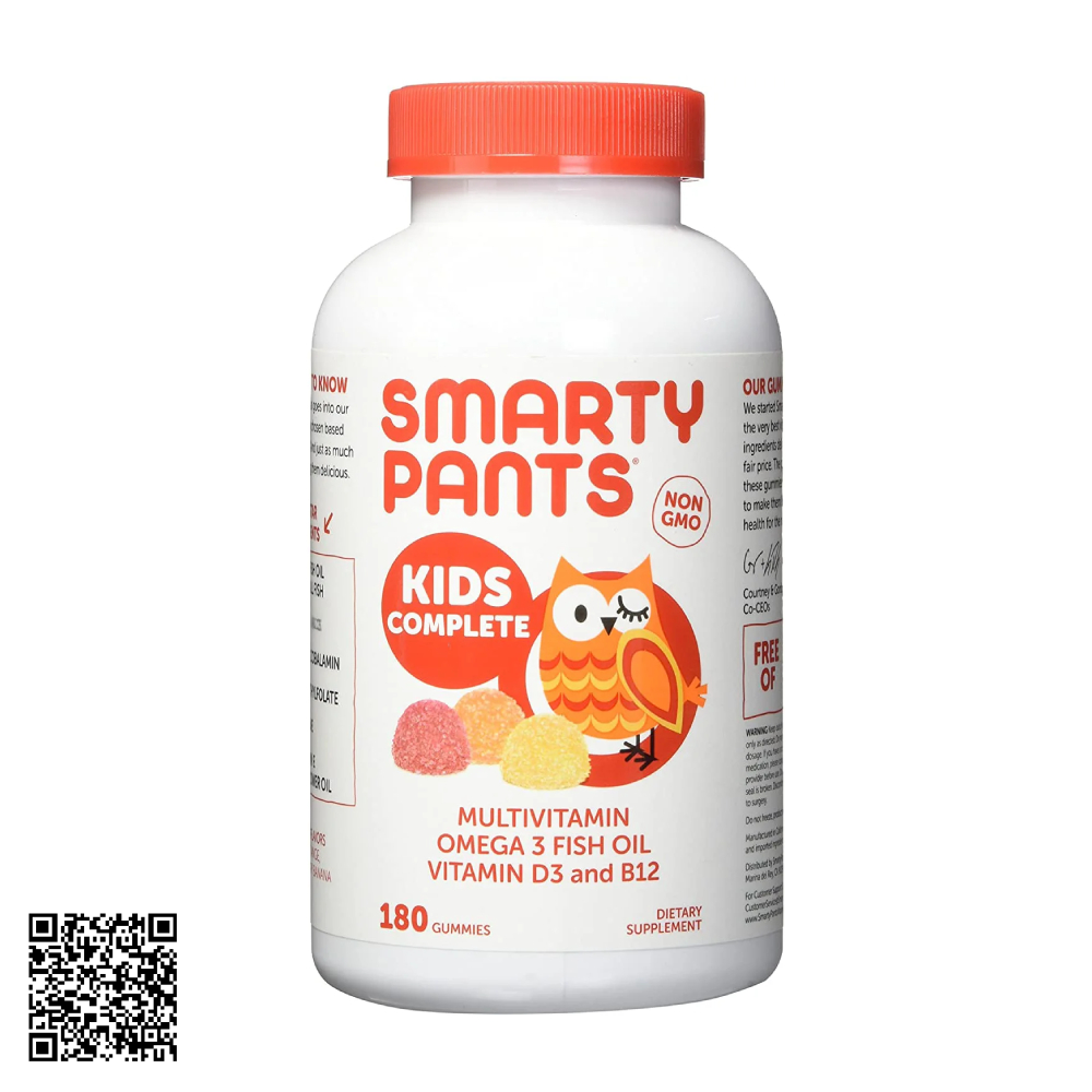 Kẹo Dẻo Vitamin Cho Bé Smarty Pants Kids Complete Từ Mỹ 180 Viên
