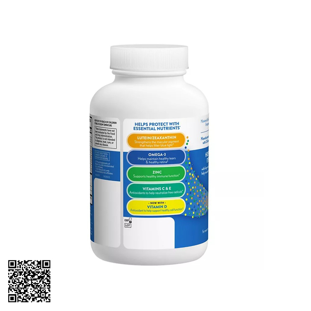 Viên Uống Bổ Mắt Cho Người Trên 50 Bausch + Lomb Ocuvite Adult 50+ Từ Mỹ