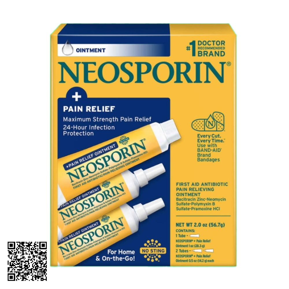 Kem Mỡ Kháng Viêm, Liền Sẹo Neosporin Từ Mỹ 3 Tuýp