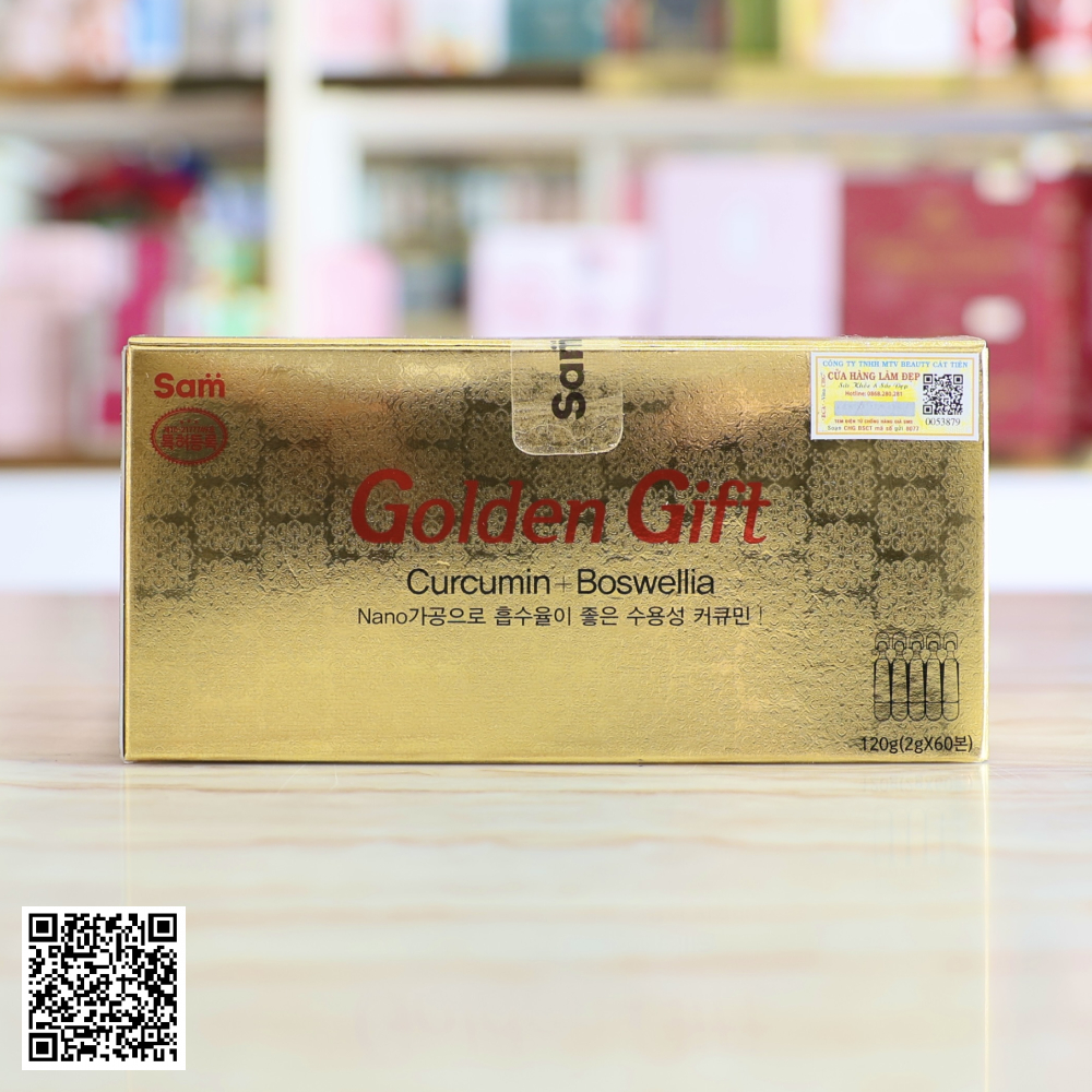 Tinh Nghệ Nano Sam Golden Gift Curcumin Boswellia Từ Hàn Quốc 60 Tép