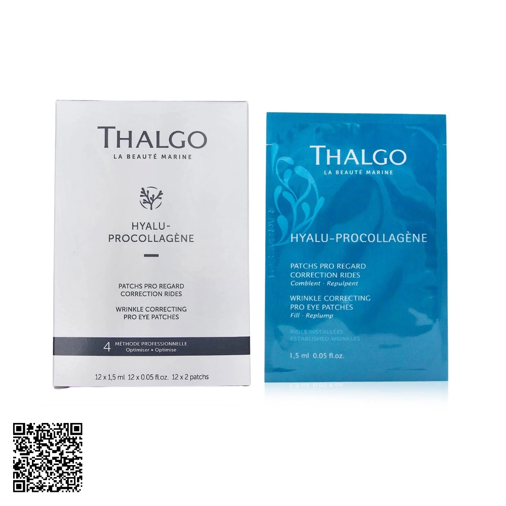 Mặt Nạ Làm Đầy Nếp Nhăn Vùng Mắt Thalgo Wrinkle Correcting Pro Eye Patches Từ Pháp 24 Miếng