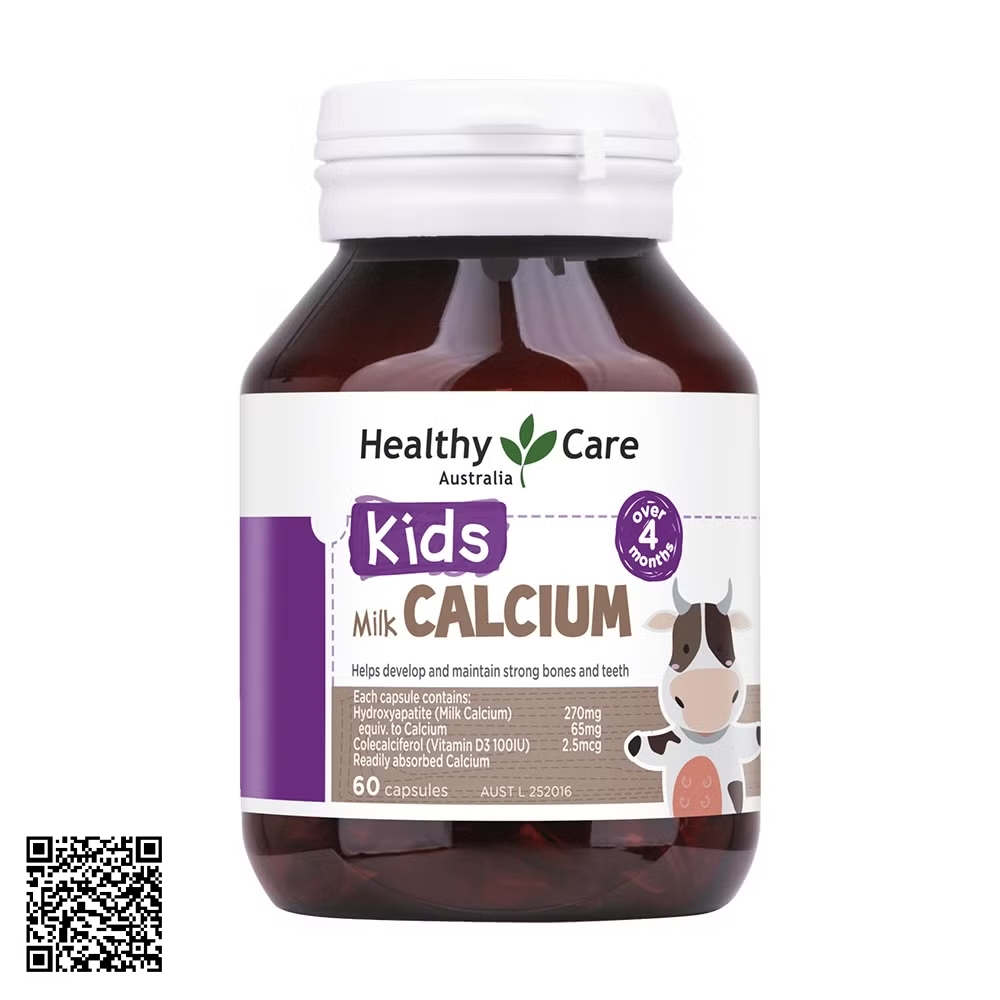 Viên Sữa Canxi Cho Bé Milk Calcium Healthy Care Từ Úc 60 Viên