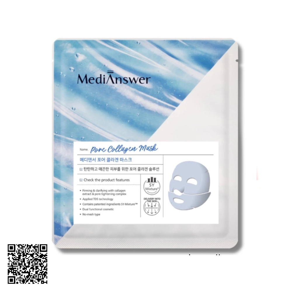 Mặt Nạ MediAnswer Pore Collagen Mask Thu Nhỏ Lỗ Chân Lông Từ Hàn Quốc 37G