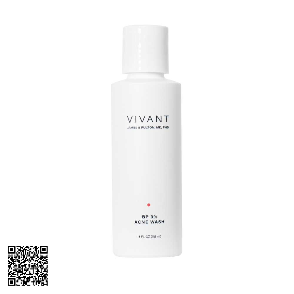Sữa Rửa Mặt Giảm Mụn Vivant Skincare BP 3% Acne Wash 115ml