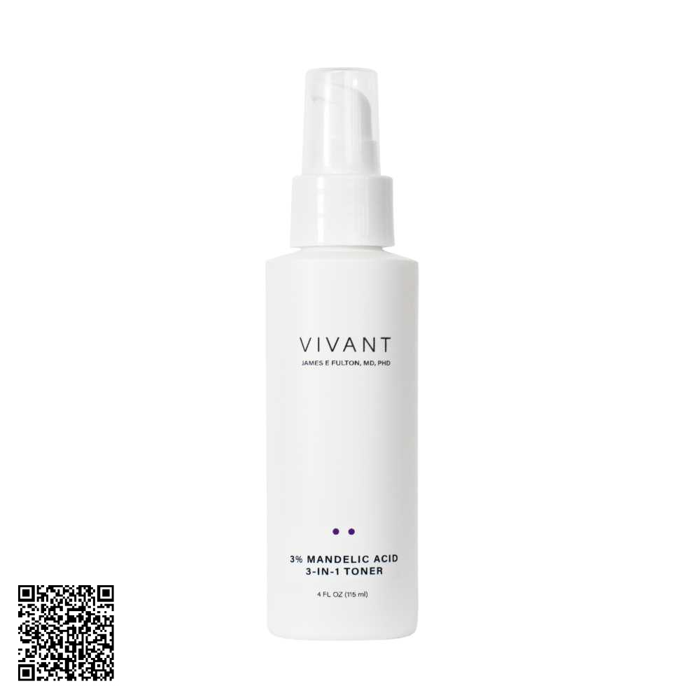 Toner Làm Sạch Thu Nhỏ Lỗ Chân Lông Vivant Skincare 3% Mandelic Acid 3-in-1 Toner 115ml