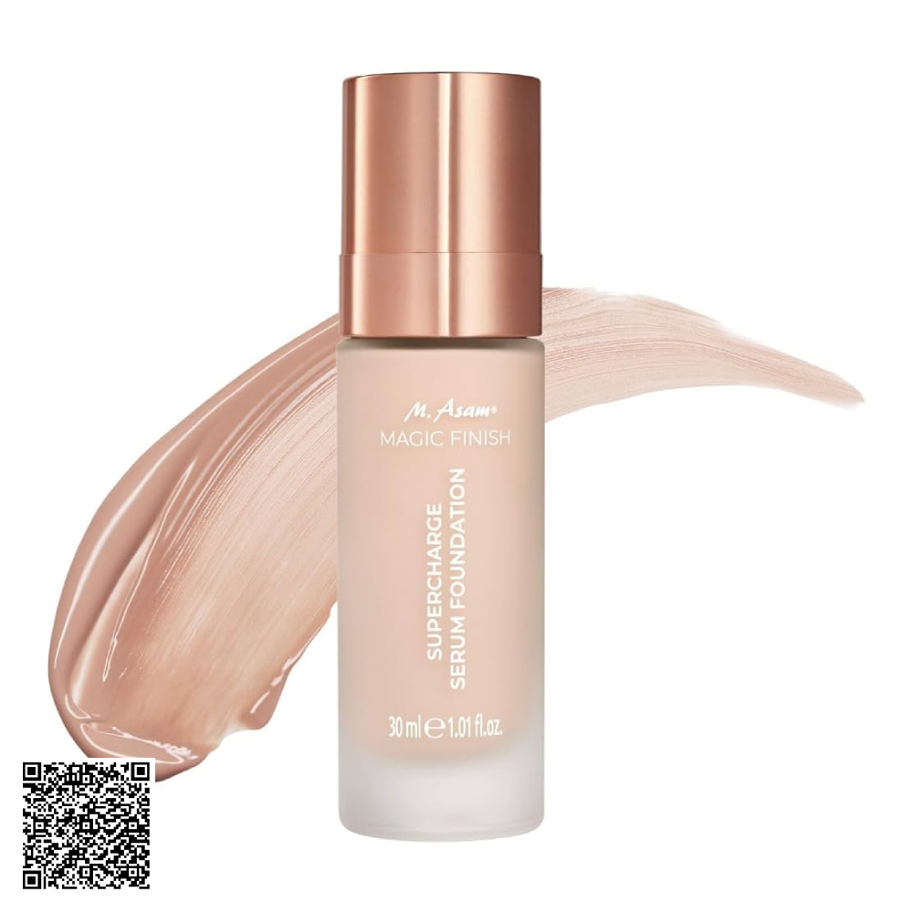 Kem Nền Che Phủ Hoàn Hảo Và Làm Săn Chắc Da Tone Sáng Ánh Hồng M. Asam Magic Finish Supercharge Serum Foundation 180 Rose Fair 30ml