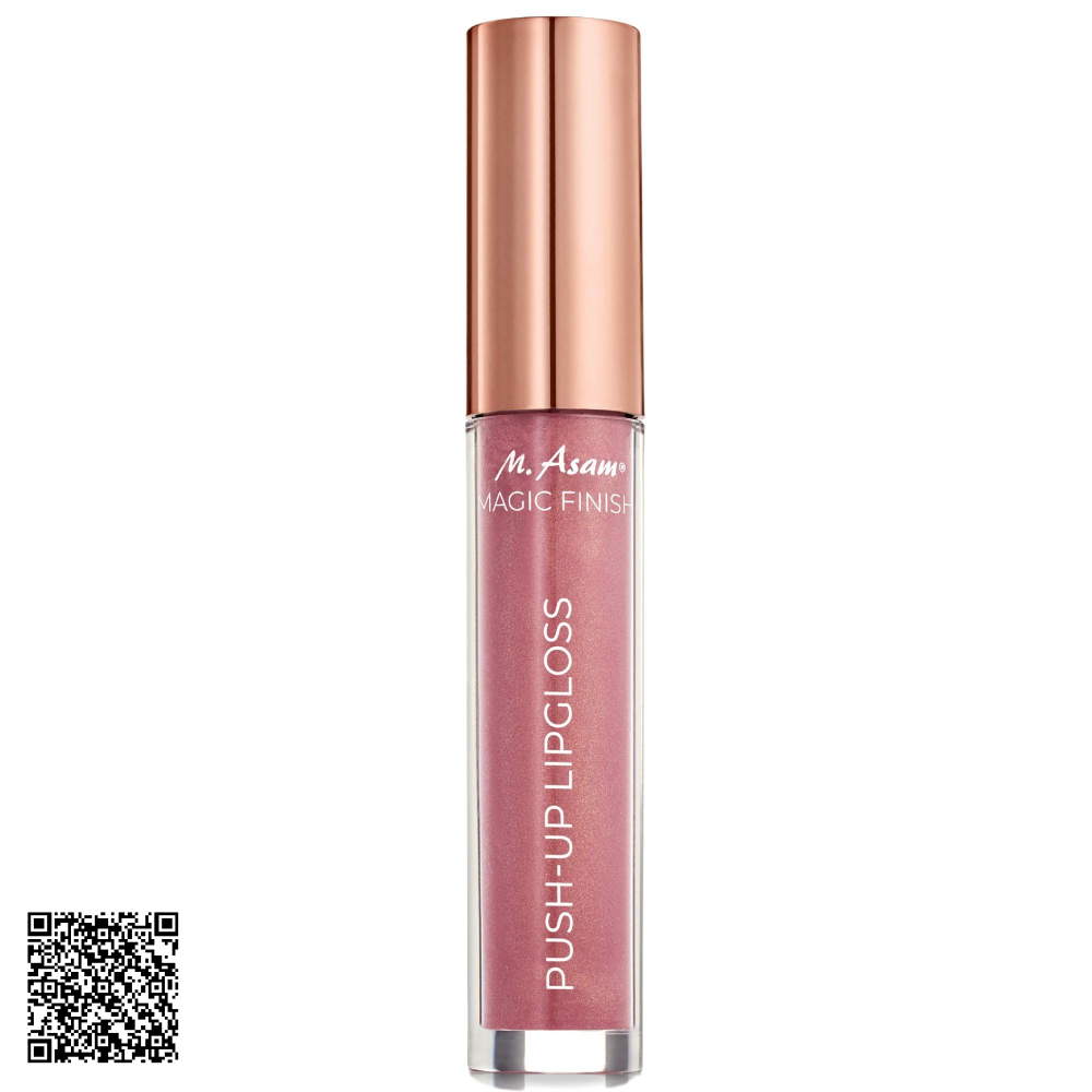 Son Bóng Ánh Nhũ Không Màu Tạo Hiệu Ứng Căng Mọng Môi M. Asam Magic Finish Push-up Lipgloss Rosewood Light 4ml