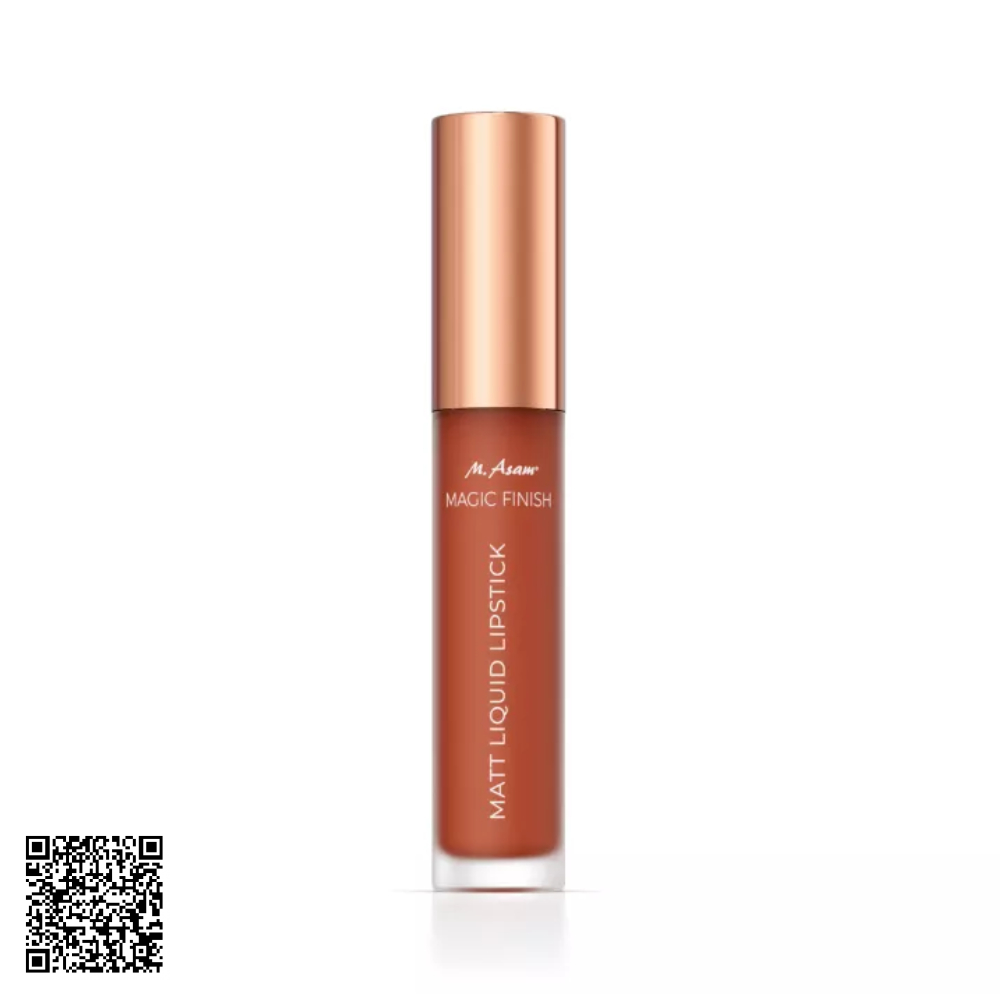 Son Kem Lì Mịn Môi Và Bền Màu Cam Đất M. Asam Magic Finish Matt Lidquid Lipstick Chestnut 4ml