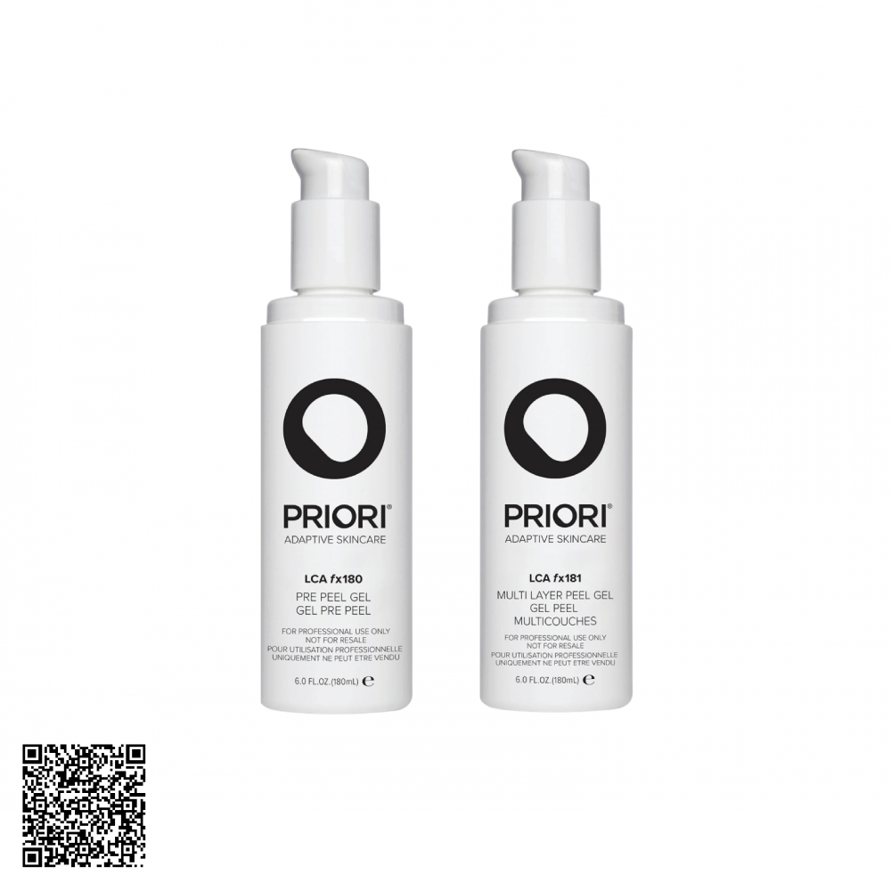 Bộ Sản Phẩm Peel Da Tại Nhà PRIORI LCA Fx180 Pre Peel Gel + PRIORI LCA Fx181 Multi Layer Peel Gel (180ml + 180ml)