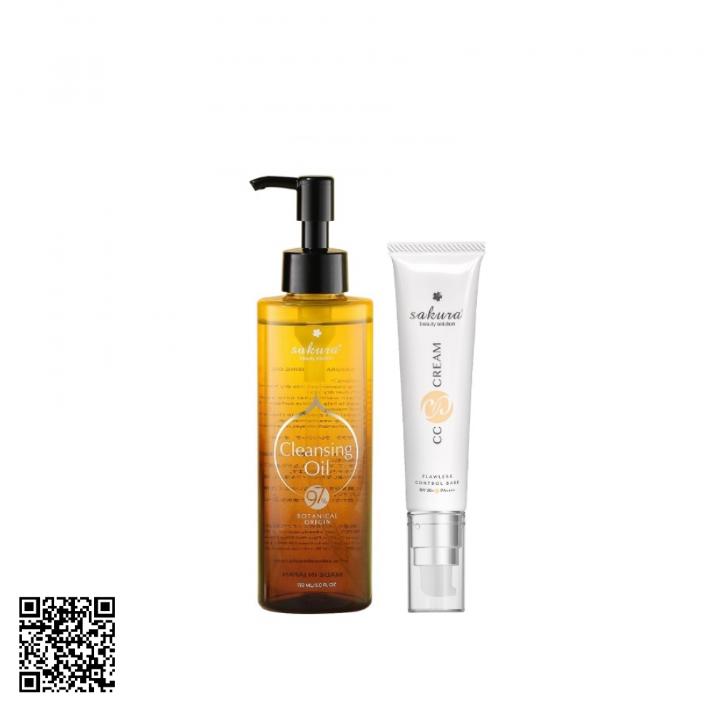 Combo Dầu tẩy trang & CC Cream Từ Nhât Bản 2 Món