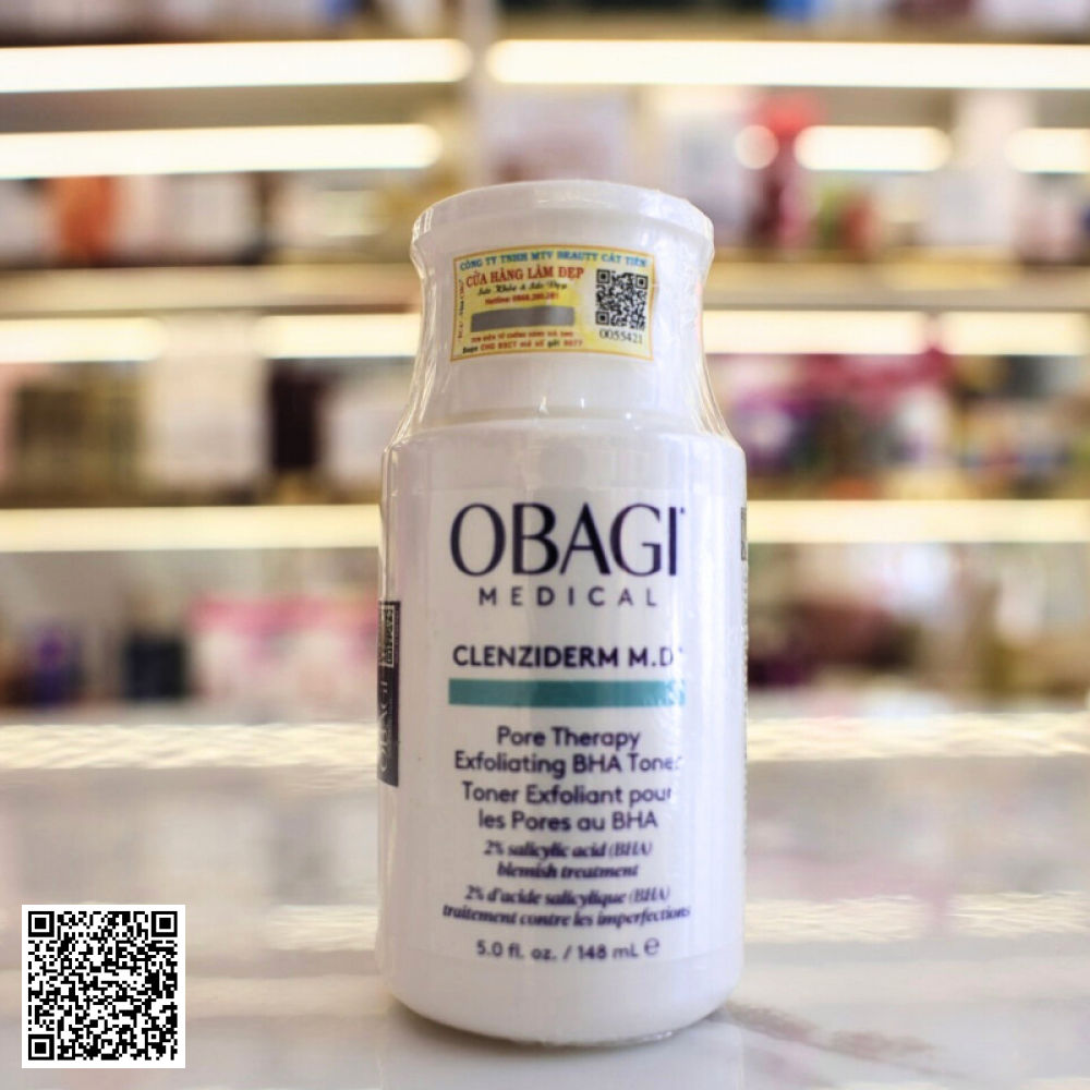 Toner Tẩy Tế Bào Chết, Làm Sạch Mụn Obagi Clenziderm M.D. Exfoliating Từ Mỹ 148ml