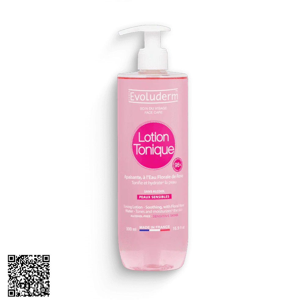 Nước Hoa Hồng Evoluderm Soothing Tonic Lotion For Sensitive Skin Cho Da Nhạy Cảm 500ml từ Pháp