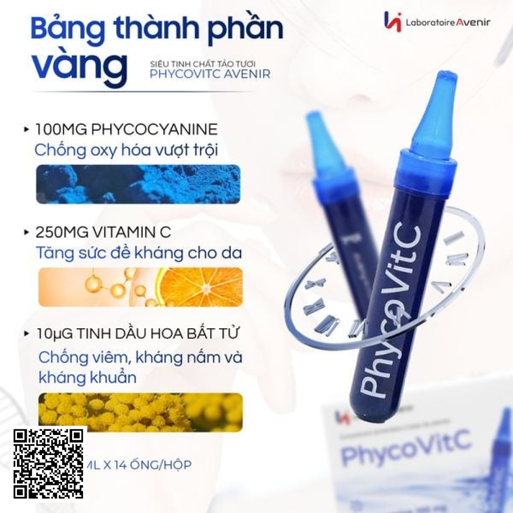 Tinh Chất Tảo Tươi Pháp Laboratoire Avenir PhycovitC 10ml x 14 ống