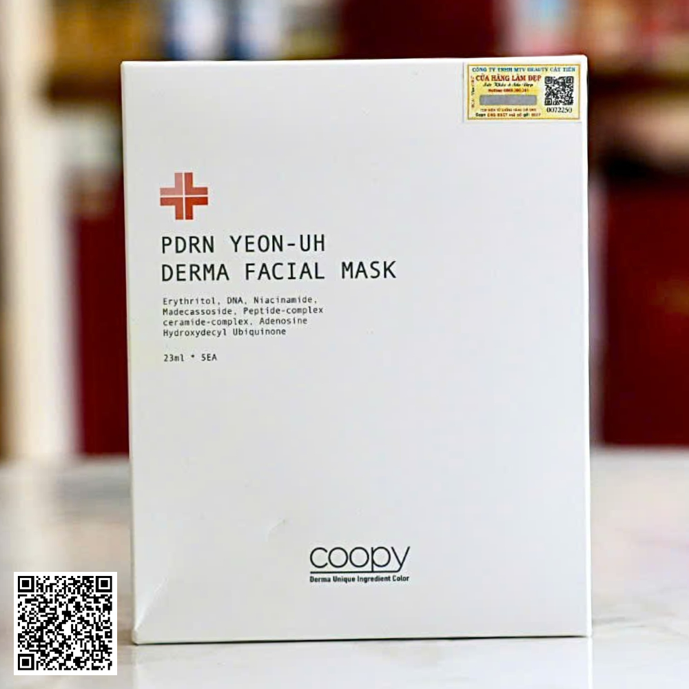 Mặt Nạ Phục Hồi Da Coopy PDRN Yeon-Uh Derma Facial Mask Hàn Quốc Hộp 5 Miếng