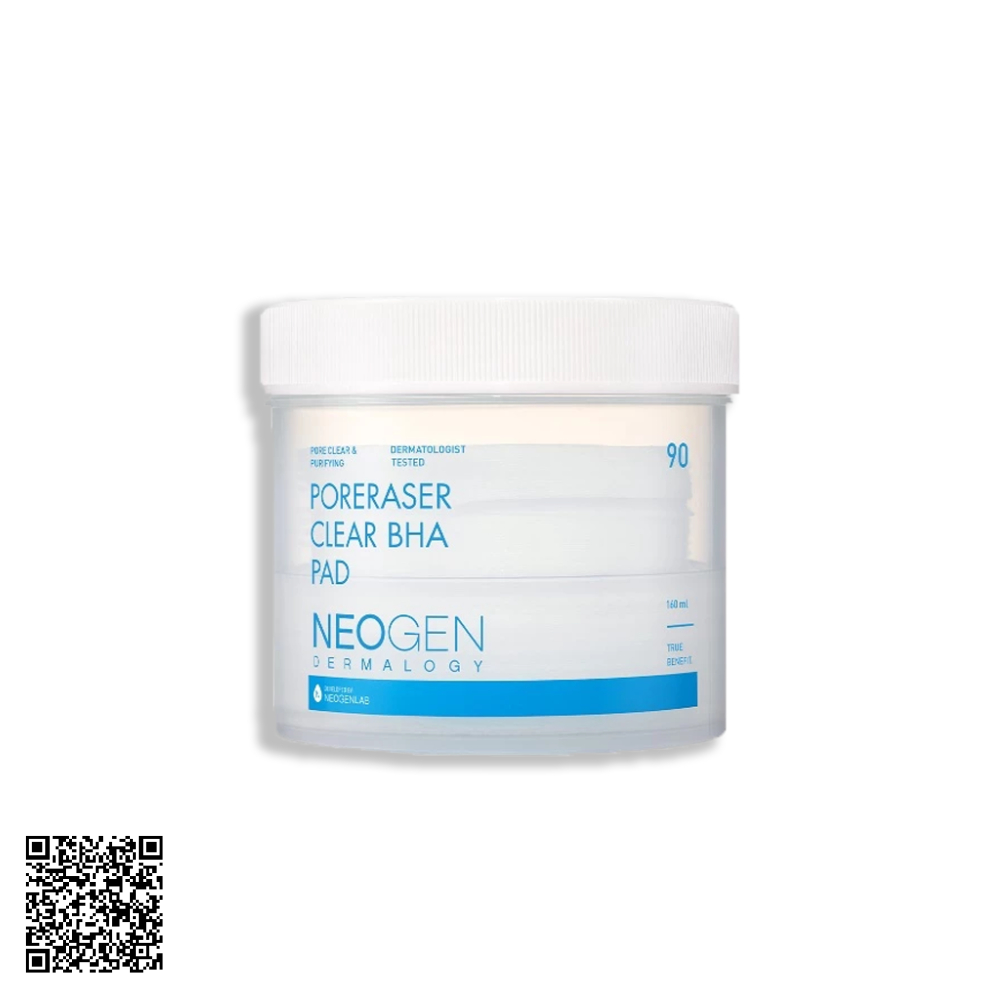 Toner Pad Neogen Dermalogy Poreraser Clear BHA Giảm Mụn, Thu Nhỏ Lỗ Chân Lông 90 miếng từ Hàn Quốc