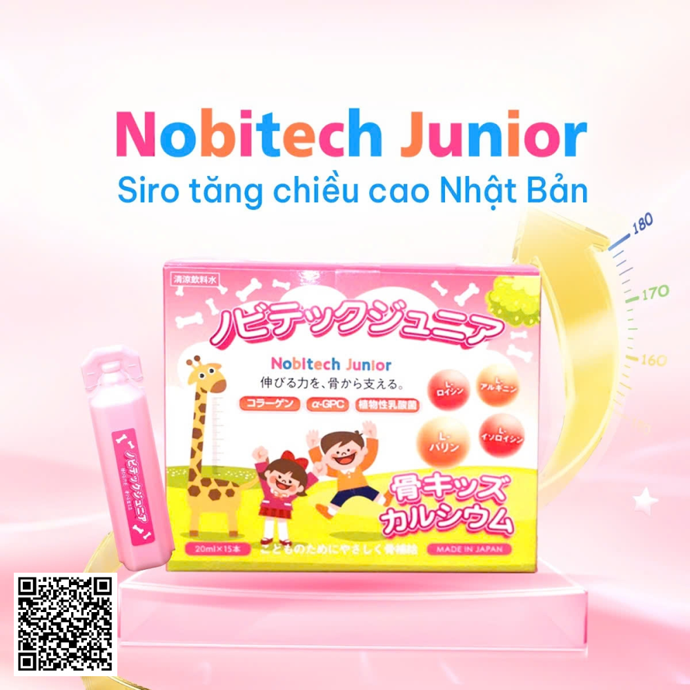 Nobitech Junior Siro Tăng Chiều Cao Hộp 15 Ống X 10ml Từ Nhật Bản