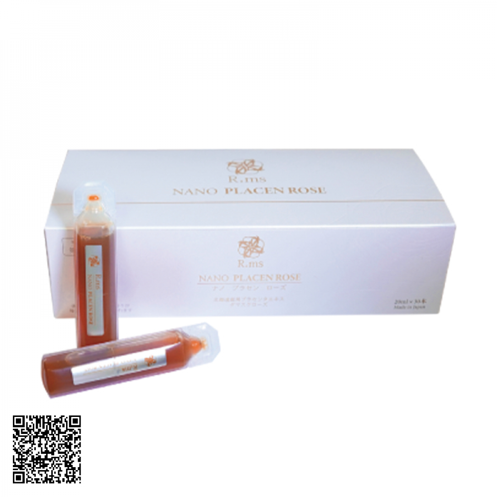 R.ms Nước Uống Hoa Hồng Nhau Thai Ngựa Nano Placen Rose Hộp 30 Ống x 20ml Từ Nhật Bản