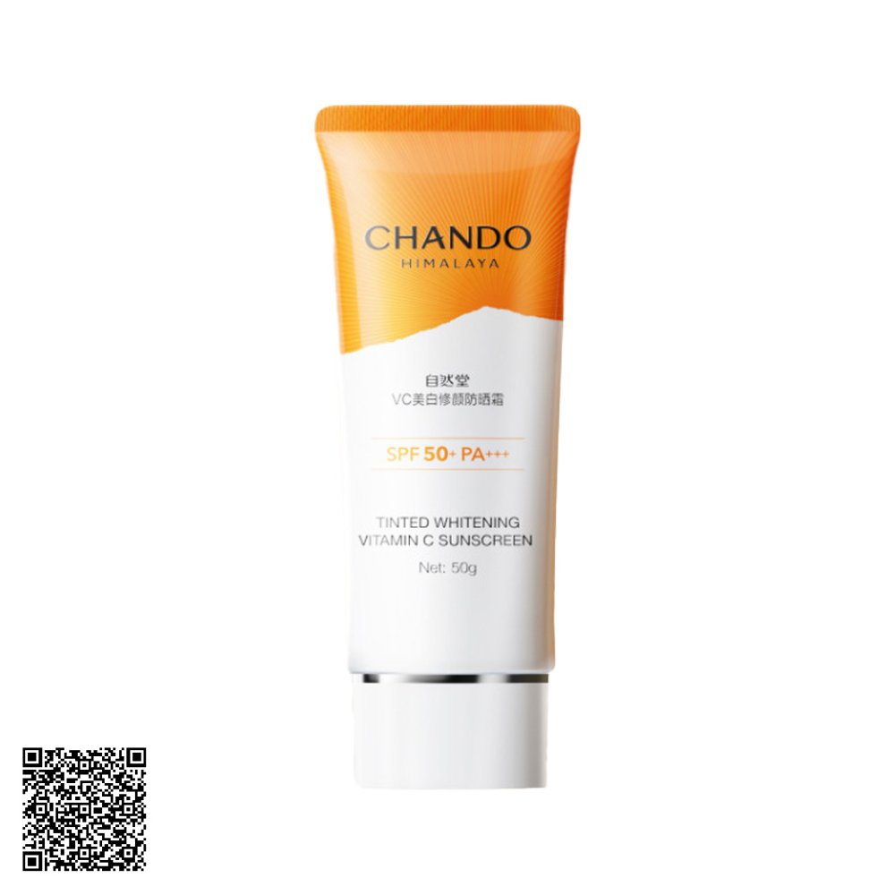 Kem Chống Nắng CHANDO Himalaya Tinted Whitening Vitamin C Sunscreen Dưỡng Trắng Có Màu Vitamin C SPF50+ PA+++ 50g Từ Trung Quốc