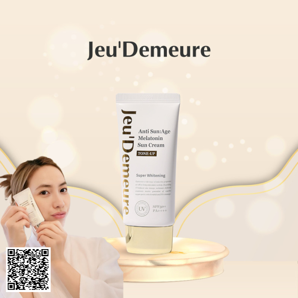 Kem Chống Nắng Nâng Tone Jeudemeure Anti Sun:Age Melatonin Sun Cream Tone-Up SPF 50+++ Từ Hàn Quốc 50g