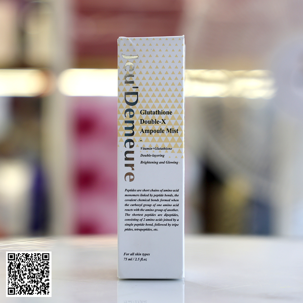 Toner Xịt JeuDemeure Glutathione DoubleX Ampoule Mist Dưỡng Ẩm Sáng Da Từ Hàn Quốc 75ml