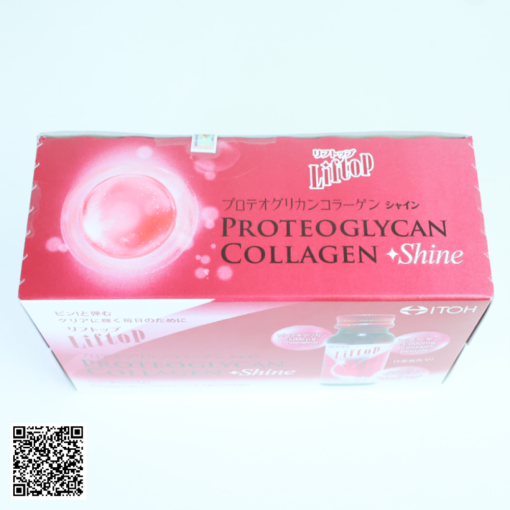 Nước Uống ITOH Liftop Proteoglycan Collagen Shine Tái Tạo Trẻ Hóa Da Từ Nhật Bản Hộp 50ml x 10 Chai